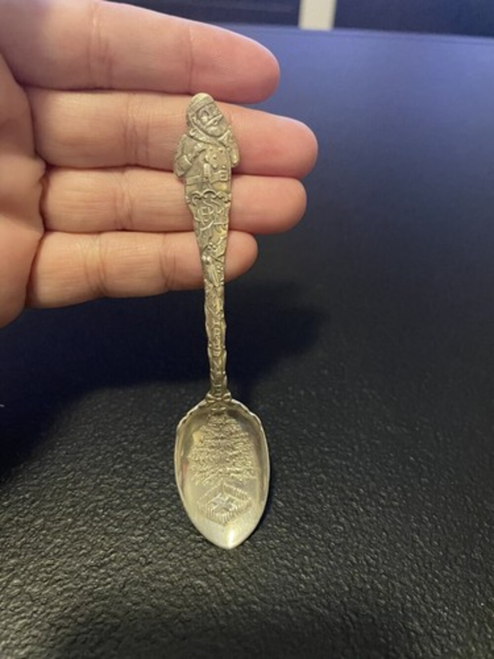 1893 J.H. Johnston & Co Merry Christmas Sterling Silver Souvenir Spoon